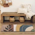 thumbnail image 3 of Brown Boho Geometric and Plant Pattern Bathroom Rugs Mat,Non Slip Microfiber Bathroom Rug,Rubber Backing,Soft Bathroom Mats for Bathroom Floor,Tub and Shower,47x17in(120x43cm), 3 of 4