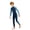 Navy Blue, variant on Kids Unisex Bodysuit Swimming Wear Long Sleeve Patchwork Front Zipper Swim Jumpsuit Swim Surf Diving Suit Sky Blue 3-4