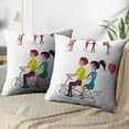 thumbnail image 4 of LALILO Throw Pillow Covers Love Bicycle With Red Balloon Shape Heart Red Cushion Cover 18" x 18", 2 Pack, 4 of 6