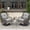 Gray, variant on 3 Pieces Patio Furniture Set, Outdoor Swivel Chairs Set with Table, Rattan Swivel Rocker Lounge with Cushions for Porch Deck Backyard