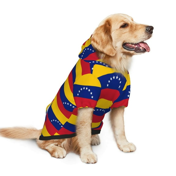 Flag Of Venezuela Dog Hoodie Pet Coat for Medium and Large Dogs Daily Use Small