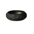 thumbnail image 3 of 18 Inch Irregular Oval Resin Vessel Sink Stone Pattern Artistic Basin Dark Gray, 3 of 6