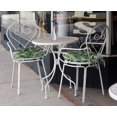 thumbnail image 5 of Vargottam Indoor/Outdoor Round Bistro Chair Cushions Block Print 15-Inch Bistro Chair Pads Waterproof Seat Chair Cushion For Home/Office- Set Of 2 (White), 5 of 7