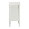 thumbnail image 4 of Baxton Studio Malinda Classic White Wood 3-Drawer End Table with Spindle Legs, 4 of 11
