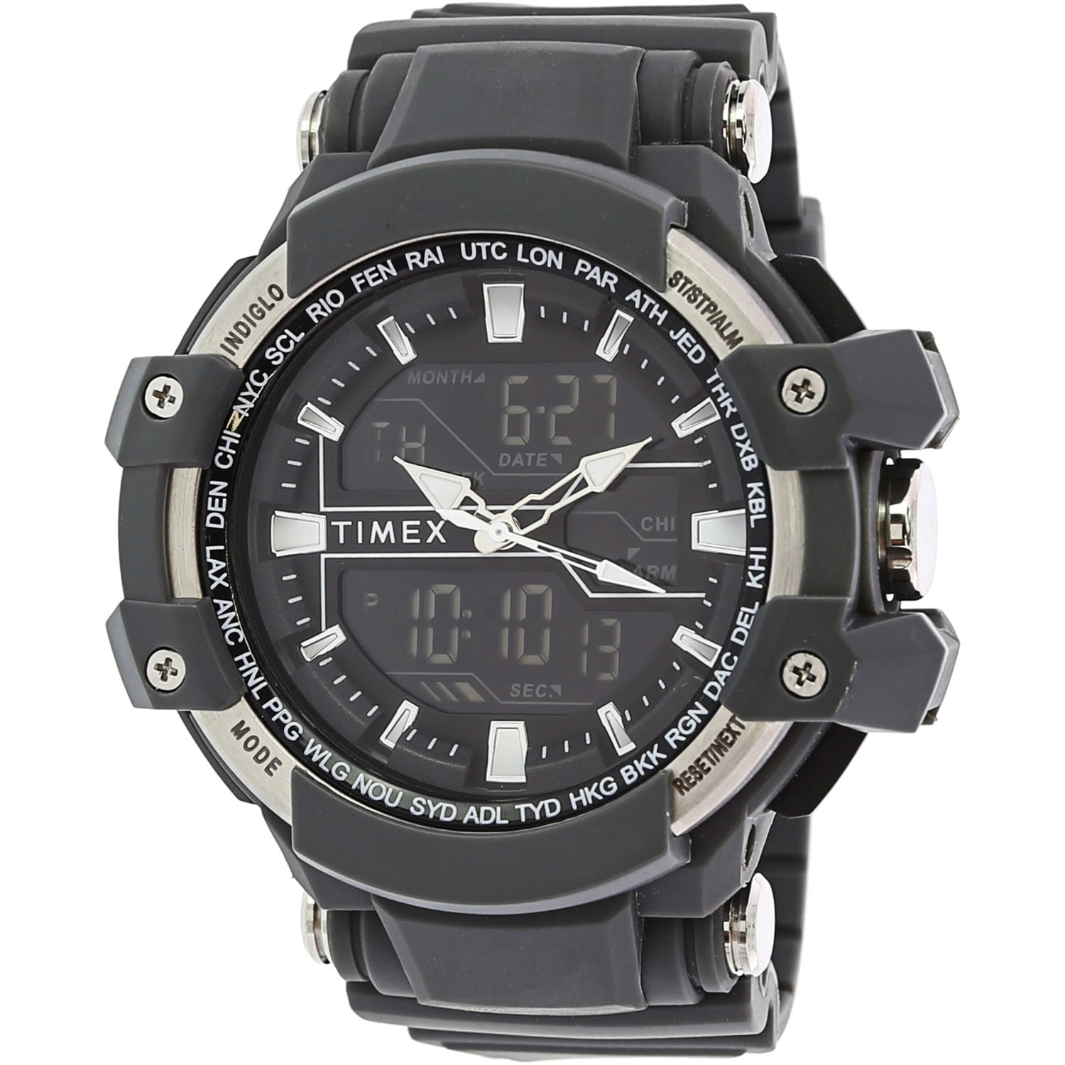 Timex Men's Tactic TW5M22600 Grey Rubber Quartz Sport Watch