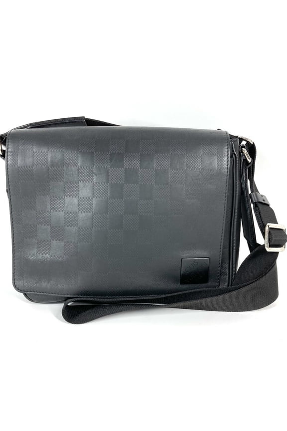 Pre-Owned LOUIS VUITTON N42711 Damier Infini District PM NV3 Crossbody bag Flap... (Good)