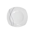 thumbnail image 2 of Stylish and Elegant 20 Pieces Porcelain Square Dinnerware Set Service for 4 People for Hosting Parties and Events - Silver and Black Confetti Theme Design, 2 of 2