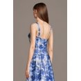 thumbnail image 3 of David’s Bridal, The Edit by DB Studio Women's Formal Floral Print Belted A-Line Midi Dress, Mid-Length, Satin, 3 of 5