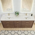 thumbnail image 5 of Vinnova Porto 84" Wood Double Bath Vanity with 9 Drawers in Aged Dark Brown, 5 of 15