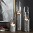thumbnail image 4 of Uttermost Karter Iron and Glass Candleholder in Raw Iron Gray (Set of 3), 4 of 5