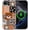 Colorful golden sand luxurious marble, variant on Case for iPhone 16E, Shockproof, Slim Phone Case, Scratch Resistant Hybrid Double Layer Hard Shell, Ocean Sketch Nautical Blue Sea Life