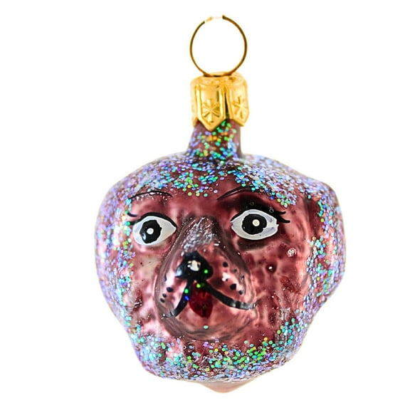 Christopher Radko Company 1.75In Here Boy, Glass, Ornament Dog Face Double Sided 952220