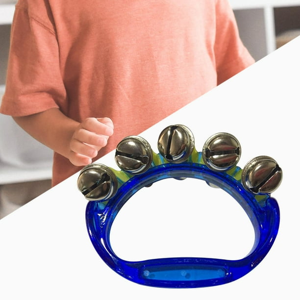 Mini Campana de mano CUTICAT pandereta juguetes instrumentos musicales Azul
