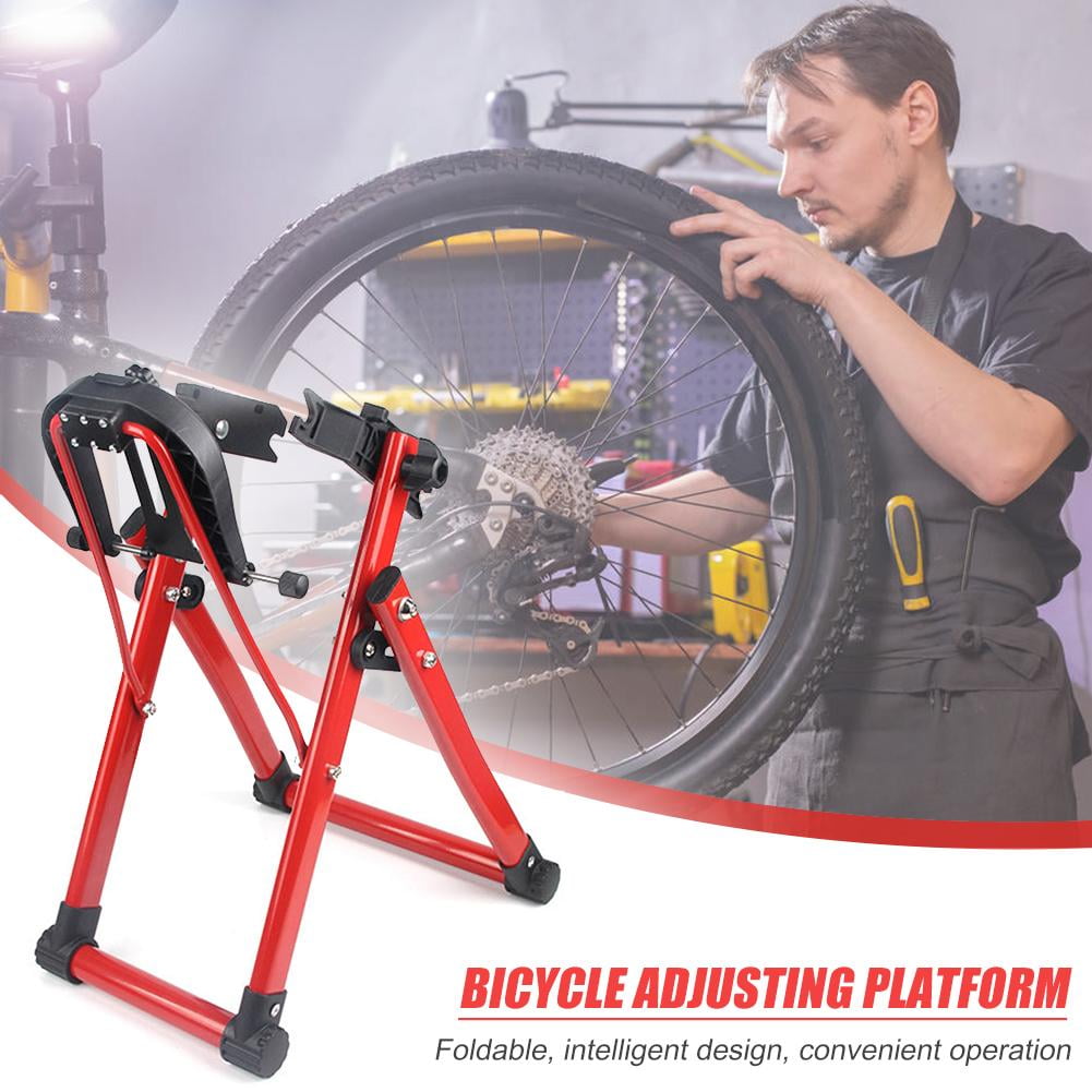 Red Bicycle Wheel Truing Stand Home Truing Stand for 24-28 inch Wheel 