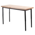 thumbnail image 2 of National Public Seating Heavy-Duty Steel Table, 37-1/4"H x 30"W x 72"D, Butcherblock/Black, 2 of 5