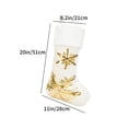 thumbnail image 3 of Moocorvic Snowflake Christmas Stockings for Christmas Tree Hanging Ornaments for Family Christmas Holiday Decorations DIY Craft Gifts Bag, 3 of 7