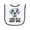 White and Black, variant on Inktastic Great Dane Dog Lover Baby Terry Cloth Bib