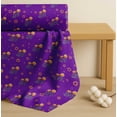 thumbnail image 4 of Soimoi Purple Cotton Cambric Fabric Marigold Floral Print Fabric by the Yard 58 Inch Wide, 4 of 7