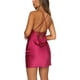 thumbnail image 3 of SAYOO Vestido corto ajustado sin espalda con tirantes y cuello en V para mujer SAYOO Moda, 3 of 7