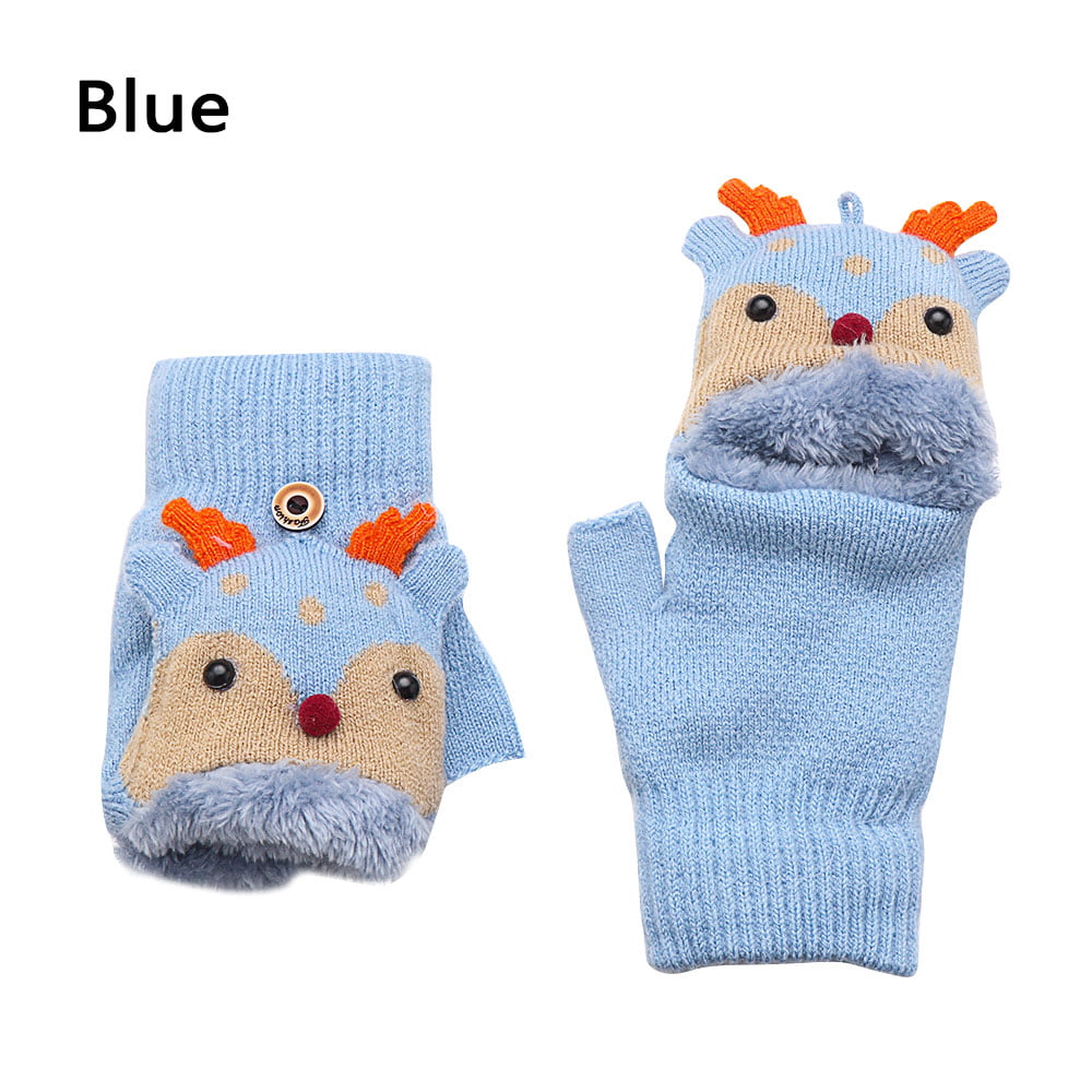 Winter Toddler Kids Gloves Baby Boy Girl Cute Soft Knitting Mittens Warm Gloves 