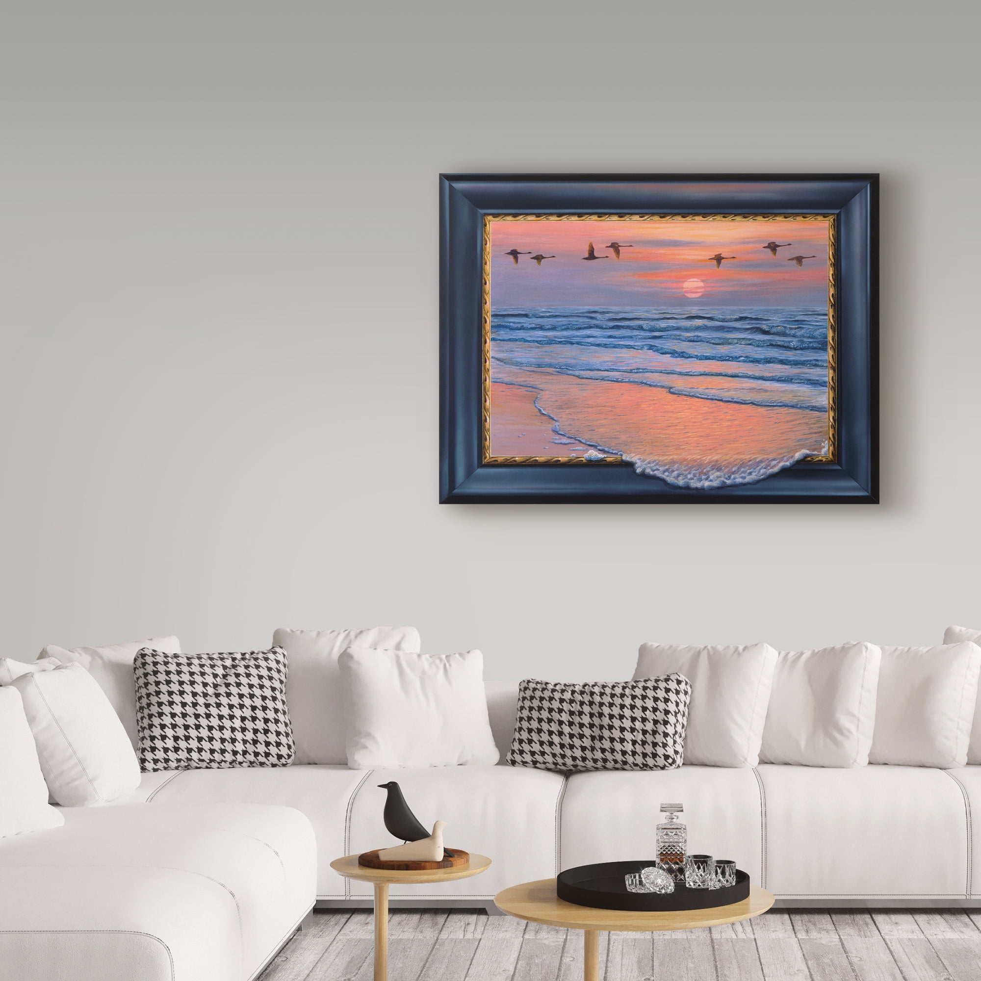 Trademark Fine Art 'Sundown With Swans' Canvas Art by Harro Maass