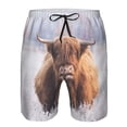 thumbnail image 4 of Yiaed Cow Print Men's Swim Trunks with Lining Quick Dry Sports Shorts Beach Shorts Boardshorts-3X-Large, 4 of 5