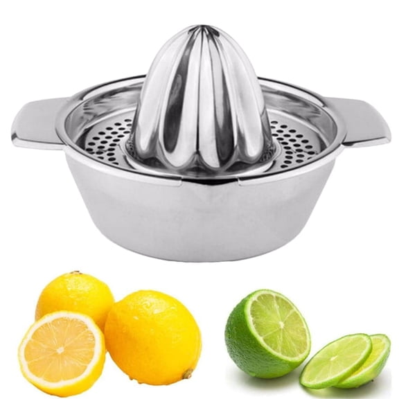 Lemon Orange Grapefuit Juicer Manual Squeezer Stainless Steel 304 Robust Hand Juicer Reamer Rotation Press with Strainer