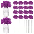 thumbnail image 1 of Uxcell 40 Paquete de Flores de Hortensia de Seda para Decoración del Hogar Púrpura, 1 of 7