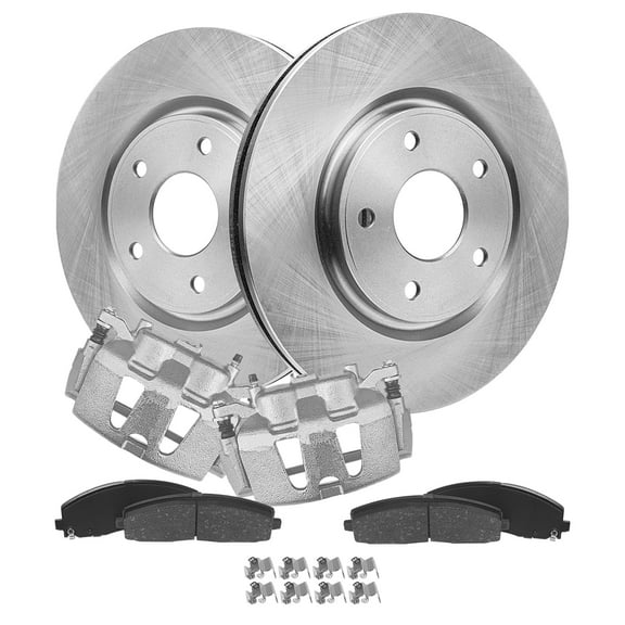 Detroit Axle - Front Brake Kit for Chrysler Town & Country Voyager Pacifica Dodge Grand Caravan Ram C/V Disc Brake Rotors Ceramic Brakes Pads Brake Calipers Replacement: 12.99" inch Rotor
