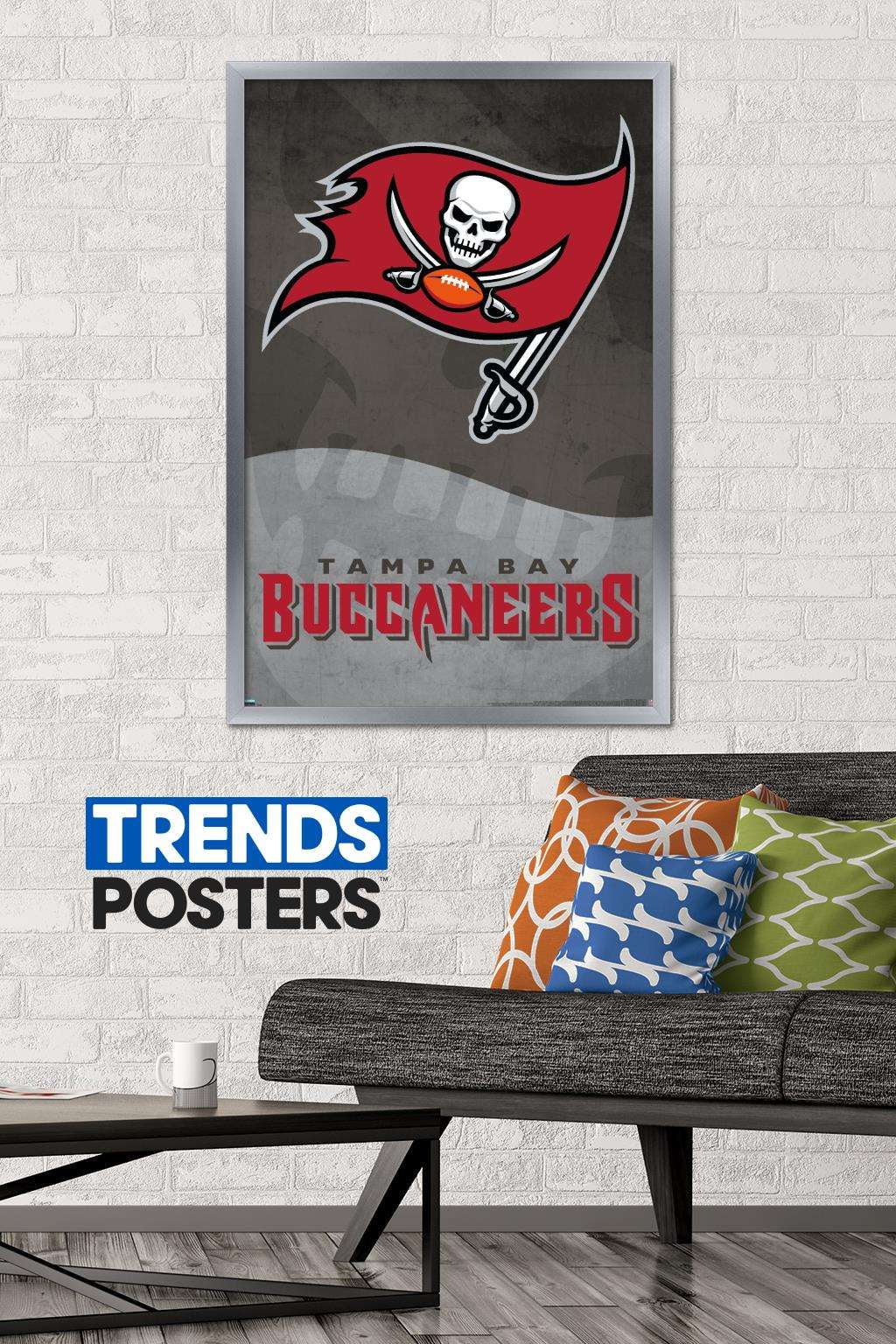 NFL Tampa Bay Buccaneers - Logo 20 Wall Poster, 22.375" x 34", Framed