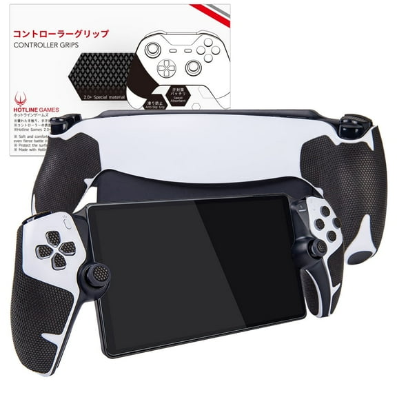 Hotline Games Wireless Controller Grip Tape for PlayStation Portal-(Buttons/Triggers/Grips) -Anti-Slip Black Skin(1-Pack)