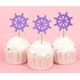 thumbnail image 1 of Darling Souvenir, Ship Wheel Cupcake Toppers, Beach Wedding Party Dessert Decorations - Pack Of 20, 1 of 3