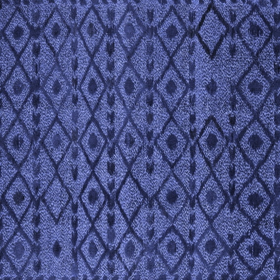 Ahgly Company Machine Washable Indoor Square Abstract Blue Modern Area Rugs, 8' Square
