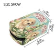 thumbnail image 3 of BZSMCE Makeup and Cosmetic Bag Women Simple Puppy’s Blossom Pattern Square Cosmetic Bag, 3 of 6