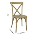 thumbnail image 5 of Flash Furniture Commercial Chestnut Indoor/Outdoor Wood Look Stackable Resin Cross Back Chair, 5 of 10