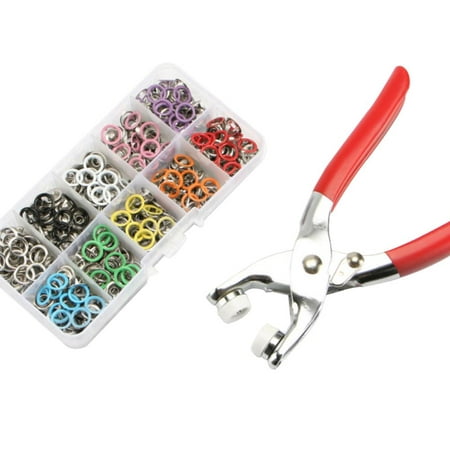 

9.5mm Metal Snaps Buttons with Fastener Pliers Press Kit Tool 10Colors Metal Press Studs for Leather Rivets Children s Bodysuit Apron Clothing Bib Sewing and Crafting