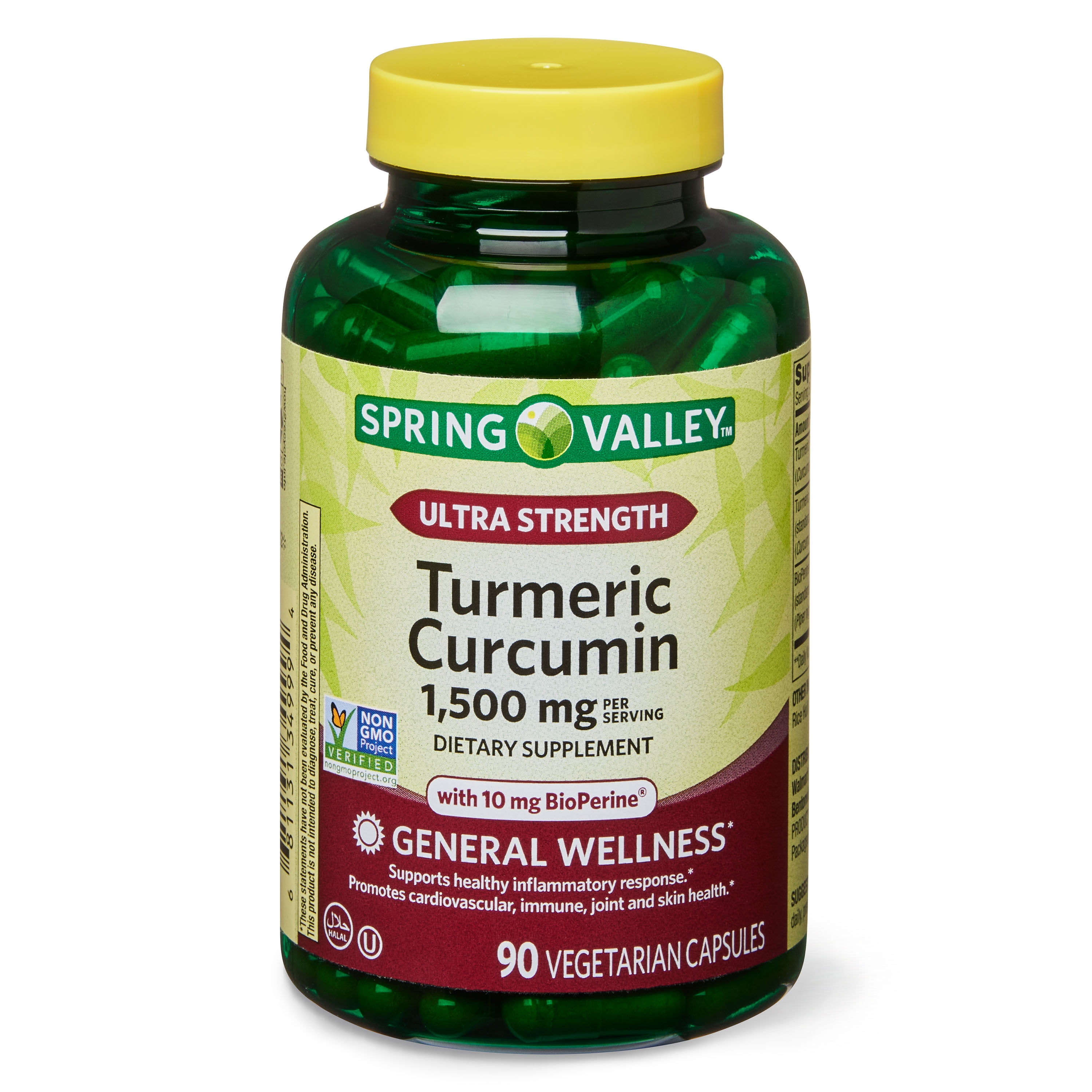Spring Valley UltraStrength Turmeric Curcumin, 1,500 mg, 90 Count