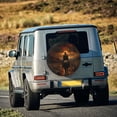 thumbnail image 5 of Goofa Western Rainy Desert Cowboy Pattern Universal Tire Cover for Jeep, SUV, Truck, and Trailer – Waterproof, UV-Resistant,Easy to Install, Fits 14"-17" Tires-16 inch, 5 of 6