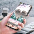 thumbnail image 5 of Funda de Cuero yuxing con estampado 3D para Motorola Moto G04 4G Mariposas/Flores rosa, 5 of 5