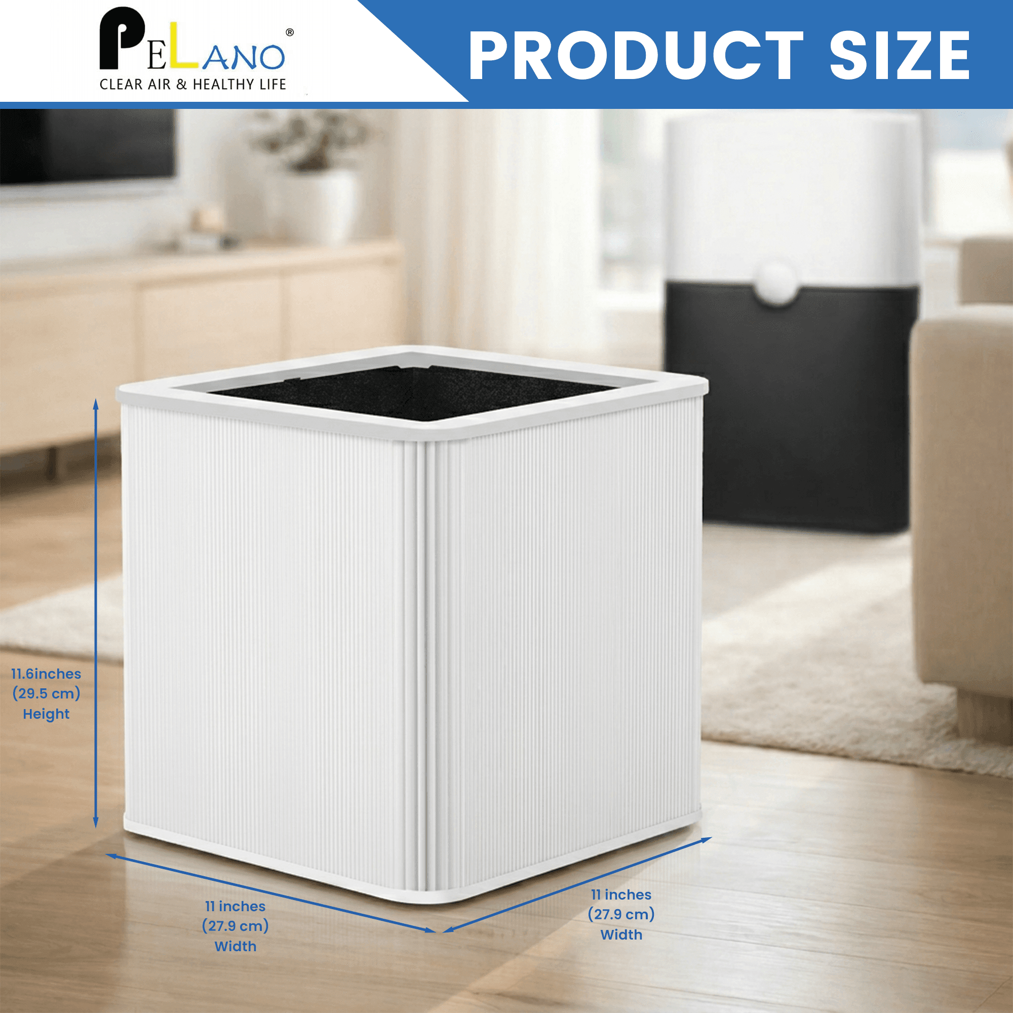 211+ Replacement Filter Compatible with 211+ Air Purifier, 2-Stage Filtration System of H13 True Filter and Activated Carbon Filter, White, 2 Pack