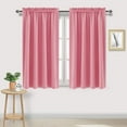 thumbnail image 2 of Solid Color Curtains Rod Pocket Panels 42" x 54" Pink, 2 of 6