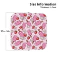 thumbnail image 2 of Lsque Strawberry Popsicle Pattern 4" Drink Coasters Set of 4, PVC Leather Absorbent Coasters, Table Coaster Set Decorative Coffee Cup Coasters Housewarming Gift -Square, 2 of 6