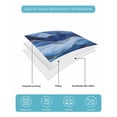 thumbnail image 5 of Navy Blue Ombre Full Size Down Alternative Comforter, Lightweight Comforter Quilt Bedding Set with Pillow Shams Modern Moire Abstract Art Luxury All Seasons Bed Comforter Duvet Insert 78"x90", 5 of 7
