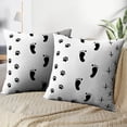 thumbnail image 4 of LALILO Throw Pillow Covers White Lion Cat Rabbit Tiger Bird Animal Mouse Cushion Cover 18" x 18", 2 Pack, 4 of 6