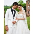 thumbnail image 3 of COOFANDY Wedding Outfit for Men 2 Piece Mens Suit Slim Fit Tuxedo with Shawl Lapel for Grooms, 3 of 6