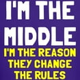 thumbnail image 3 of CafePress - I'm The Middle Change Rules Kids Dark T Shirt - Dark T-Shirt Kids XS-XL, 3 of 4