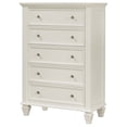 thumbnail image 4 of Sandy Beach 5-drawer Bedroom Chest Cream White, 4 of 11