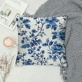 thumbnail image 2 of Nawypu Spring Pillow Covers Floral Watercolors Tree Chinoiserie Blue and White Porcelain Leaf White Soft Cozy Square Living Room Bedroom Dorm Washable Throw Pillow Covers, 2 of 5
