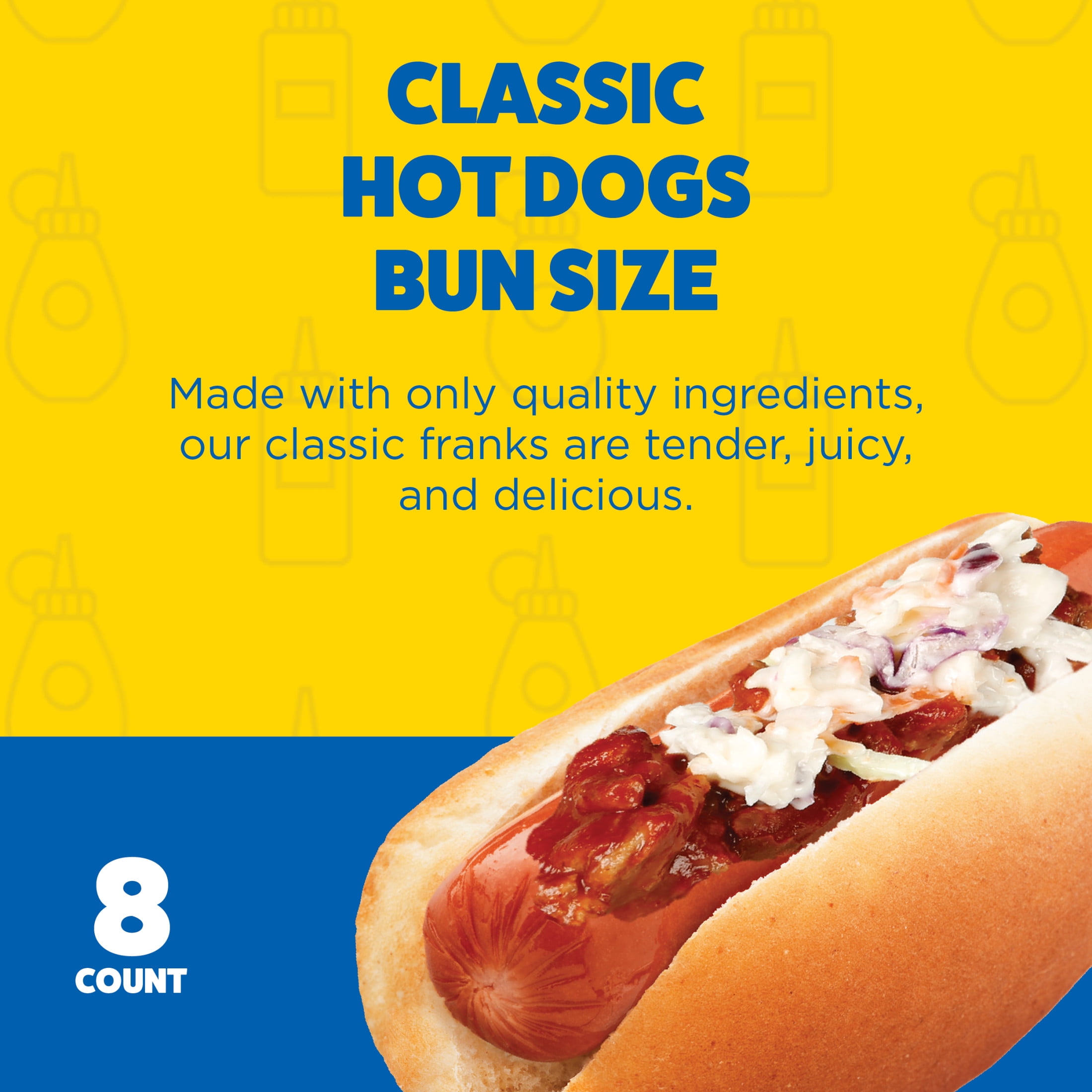 Ball Park Classic Bun Size Hot Dogs, 15 oz, 8 Count