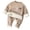 Khaki, variant on Posijego Toddler Boys Girls Winter Thermal Outfits Fleece Lined Long Sleeve Sweatshirts and Joggers 2 Piece Sets